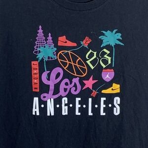 Nike Air Jordan T Shirt Mens XXL Black  Los Angeles‎ Graphic Tee 23 Jumpman